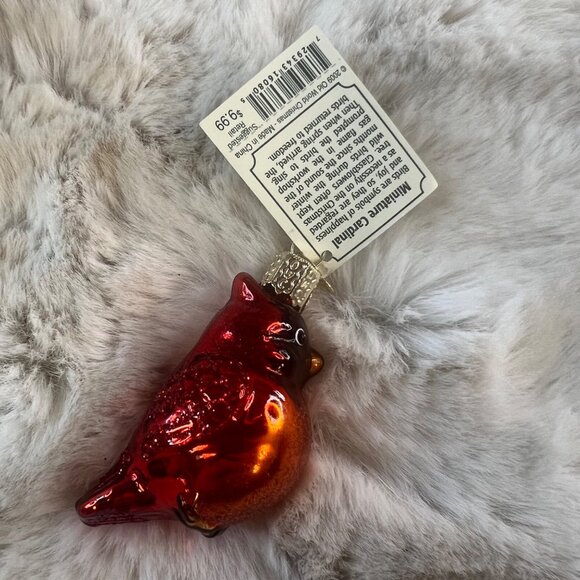 NIB 4x Old World Christmas Blown Glass Hummingbird, Cardinal, Koala, & Hippo - Picture 7 of 9